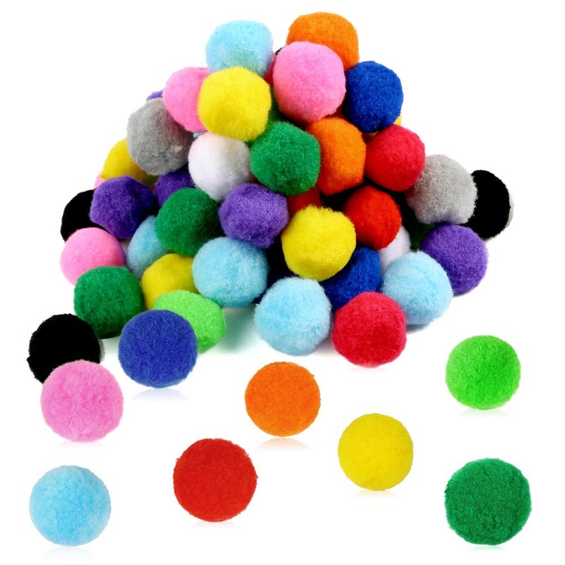 Pllieay 120Pcs 2 Inch Very Large Assorted Pom poms Arts and Crafts for DIY Creative Crafts Decoration, 13 Colors - Image 1